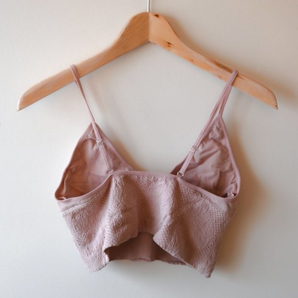 SOLD Urban Outfitters Pink Bra Top M Cute Bohemian Triangle Bra Casual Top - Picture 2 of 2